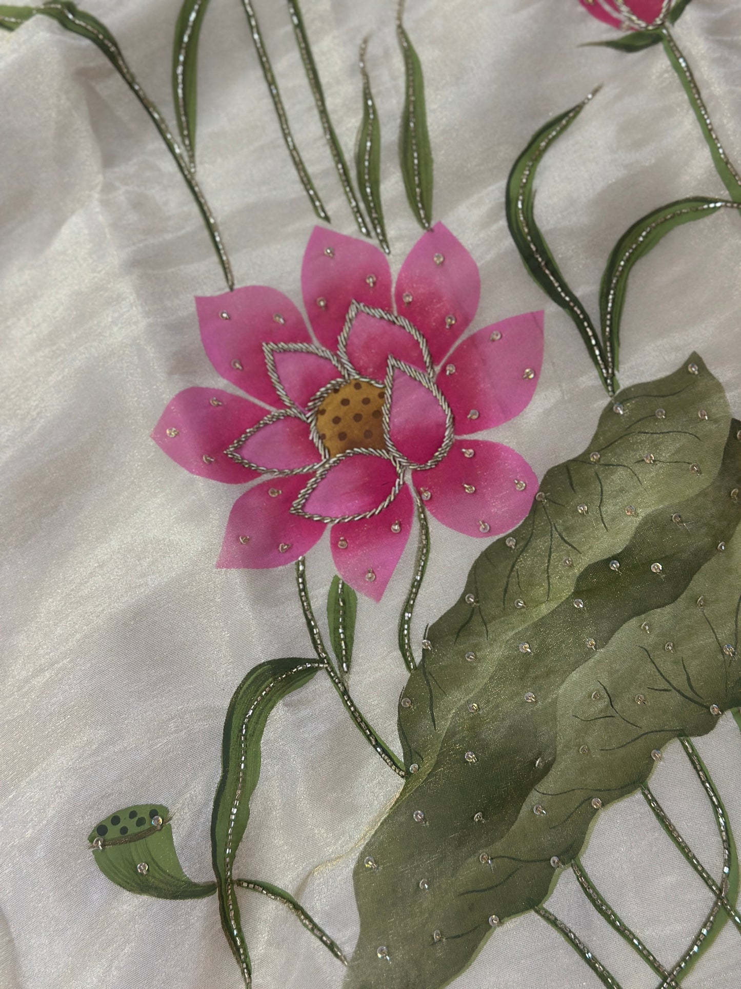 Hand-Painted Silk Kurta Set