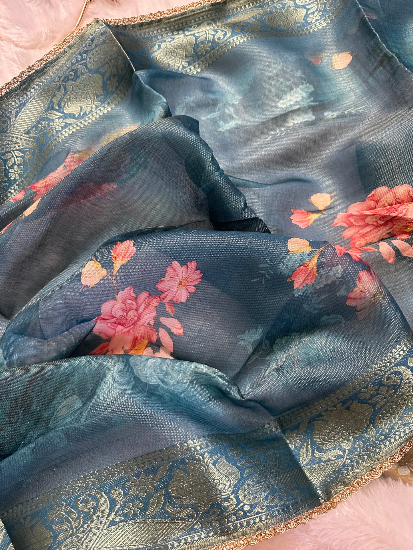 Floral Organza Kurta Set