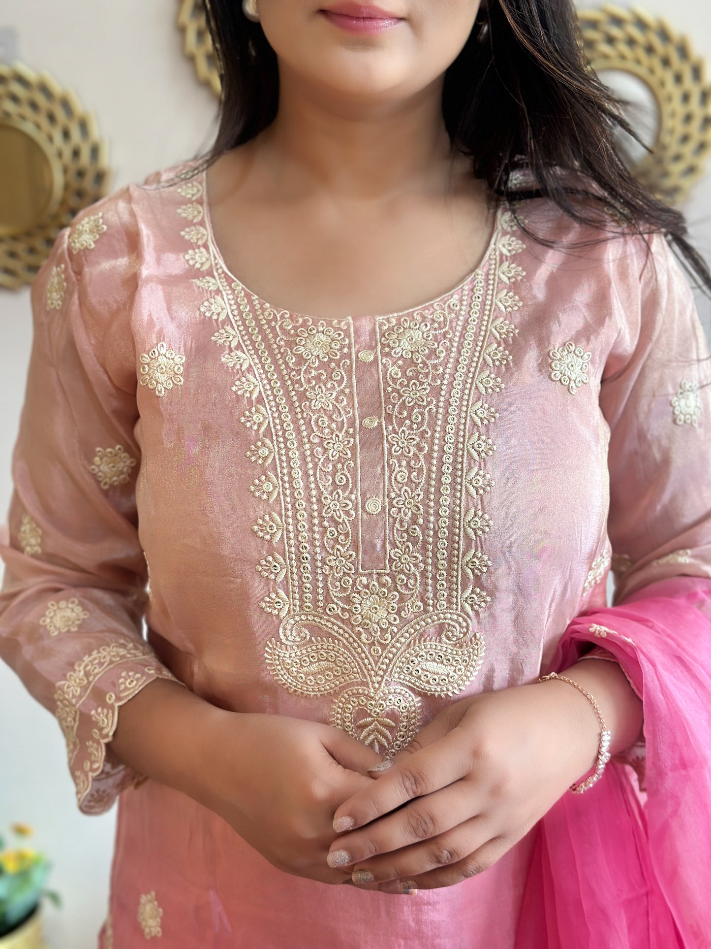 Women’s Ombré Organza Pakistani Kurta Set