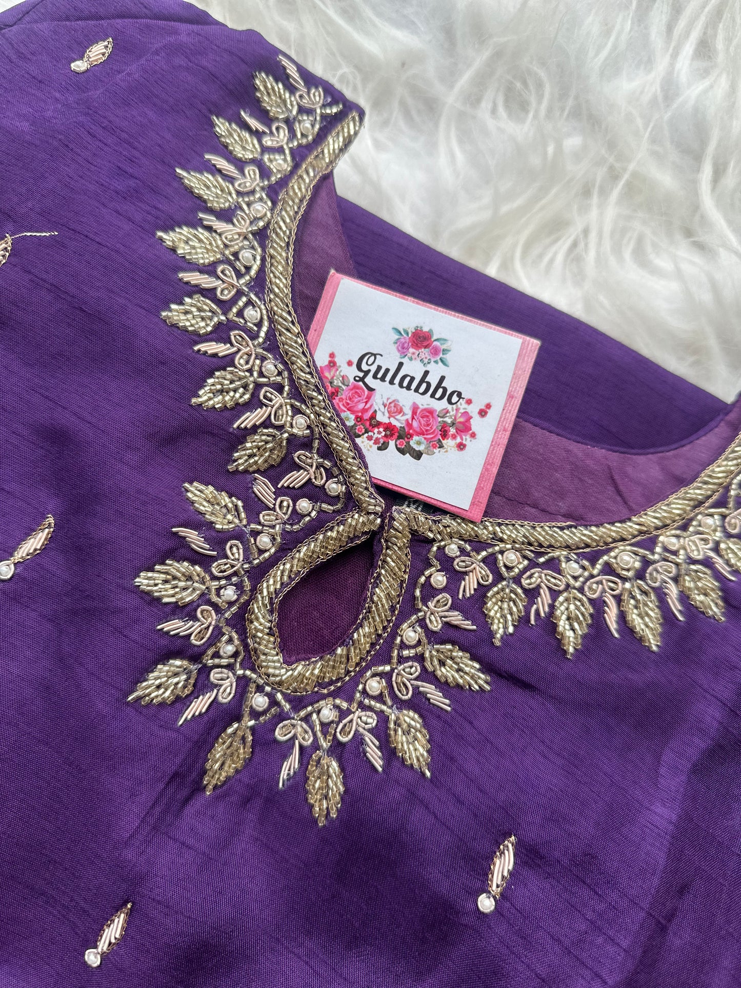 Heavy Embroidered Purple Suit