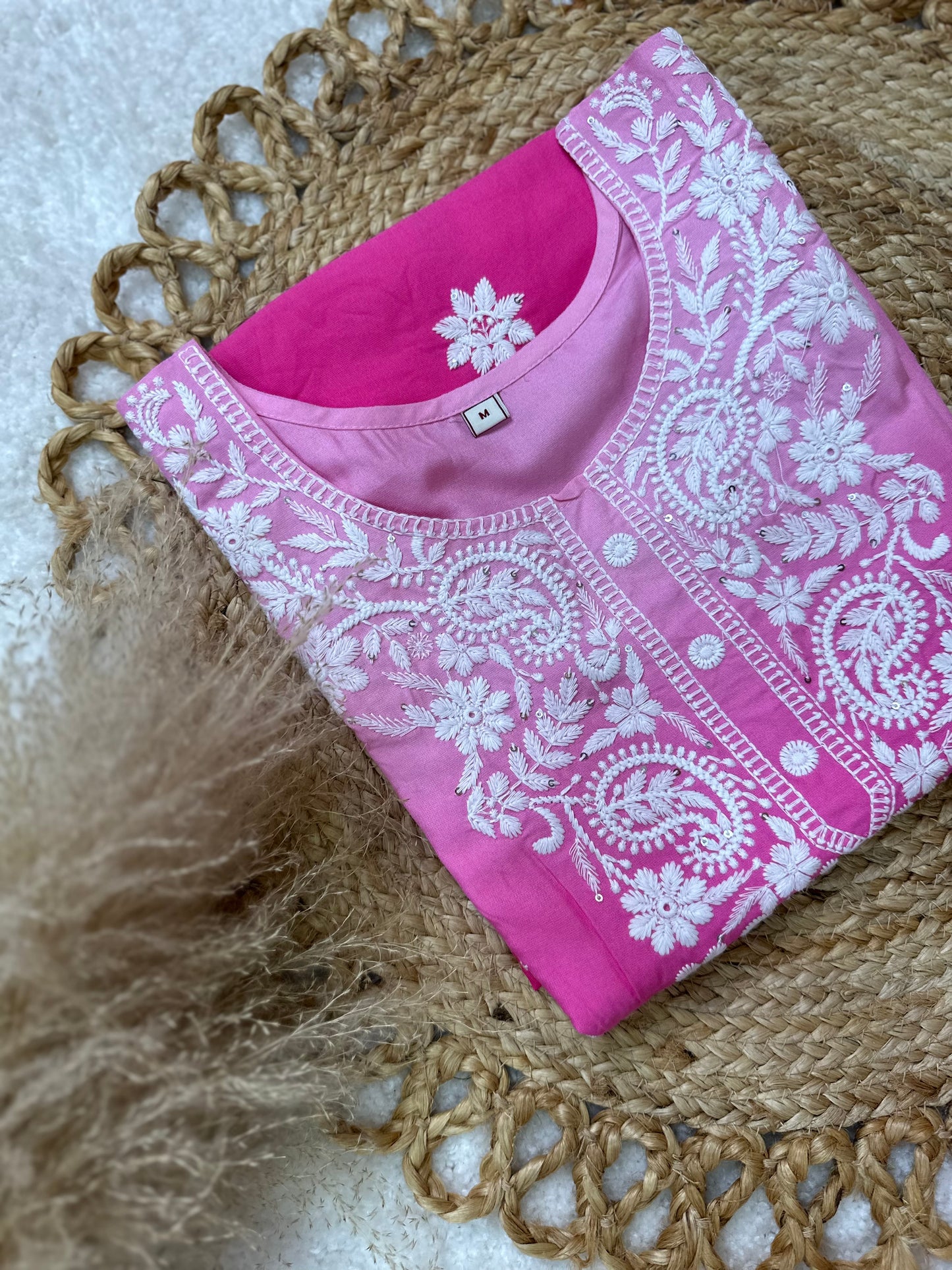 Ombré Cotton Chikankari Kurti