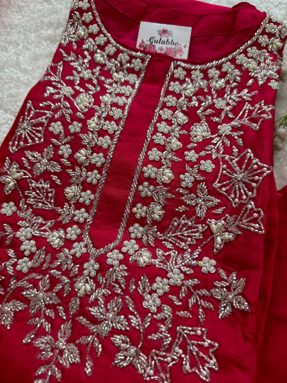 Hand Embroidered Silk Set