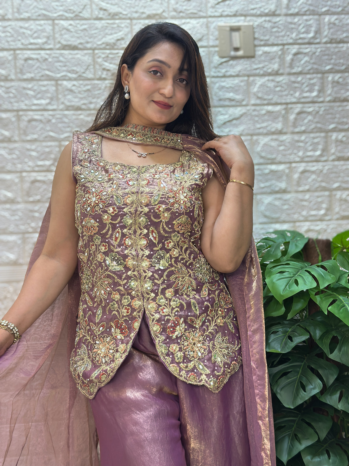 Beautiful And Comfy Embroidered Indo-western