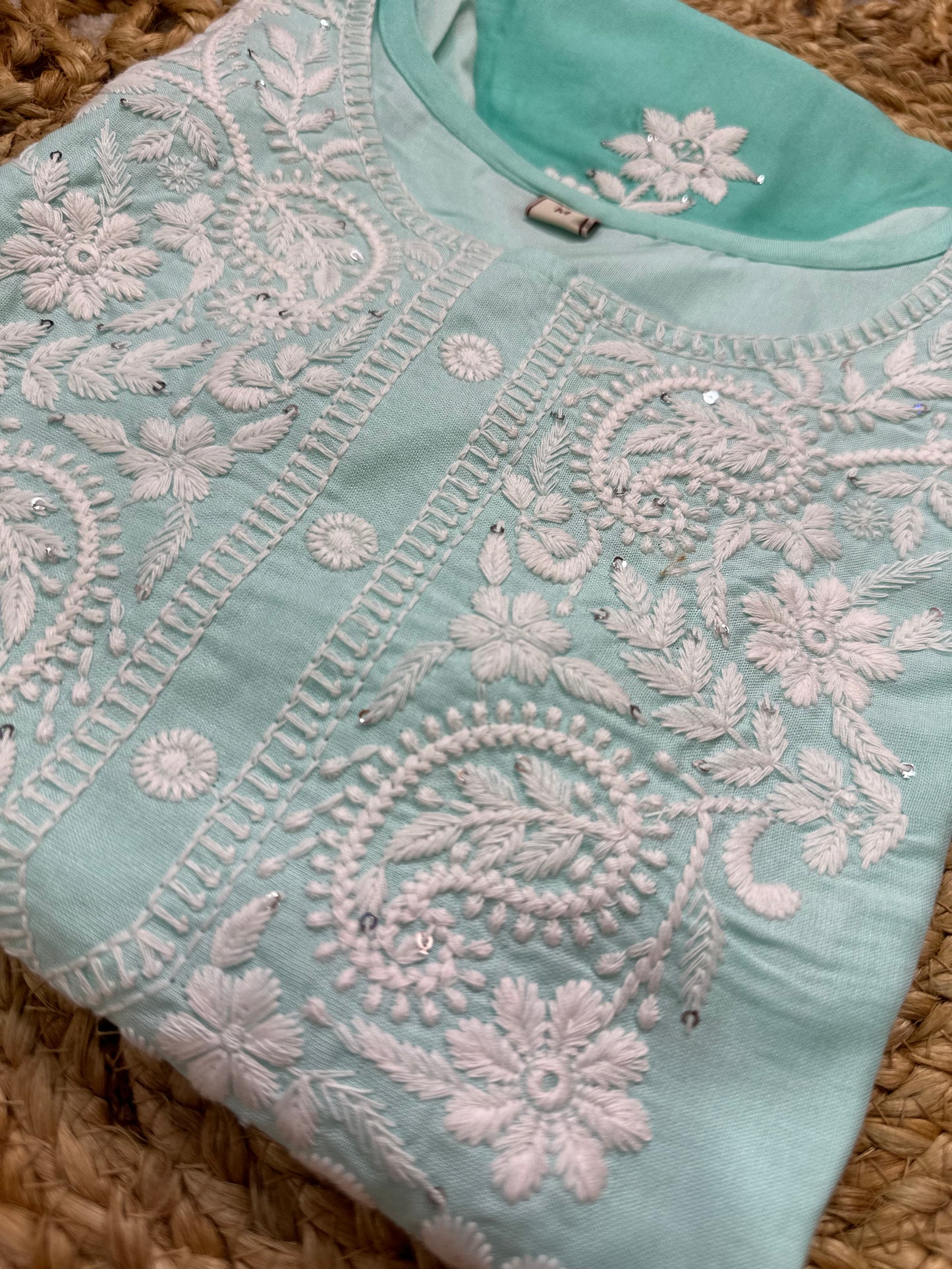 Ombré Cotton Chikankari Kurti