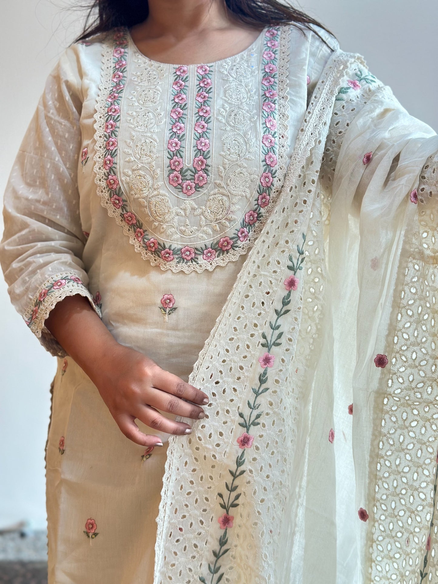 Pure Cotton Embroidered Set