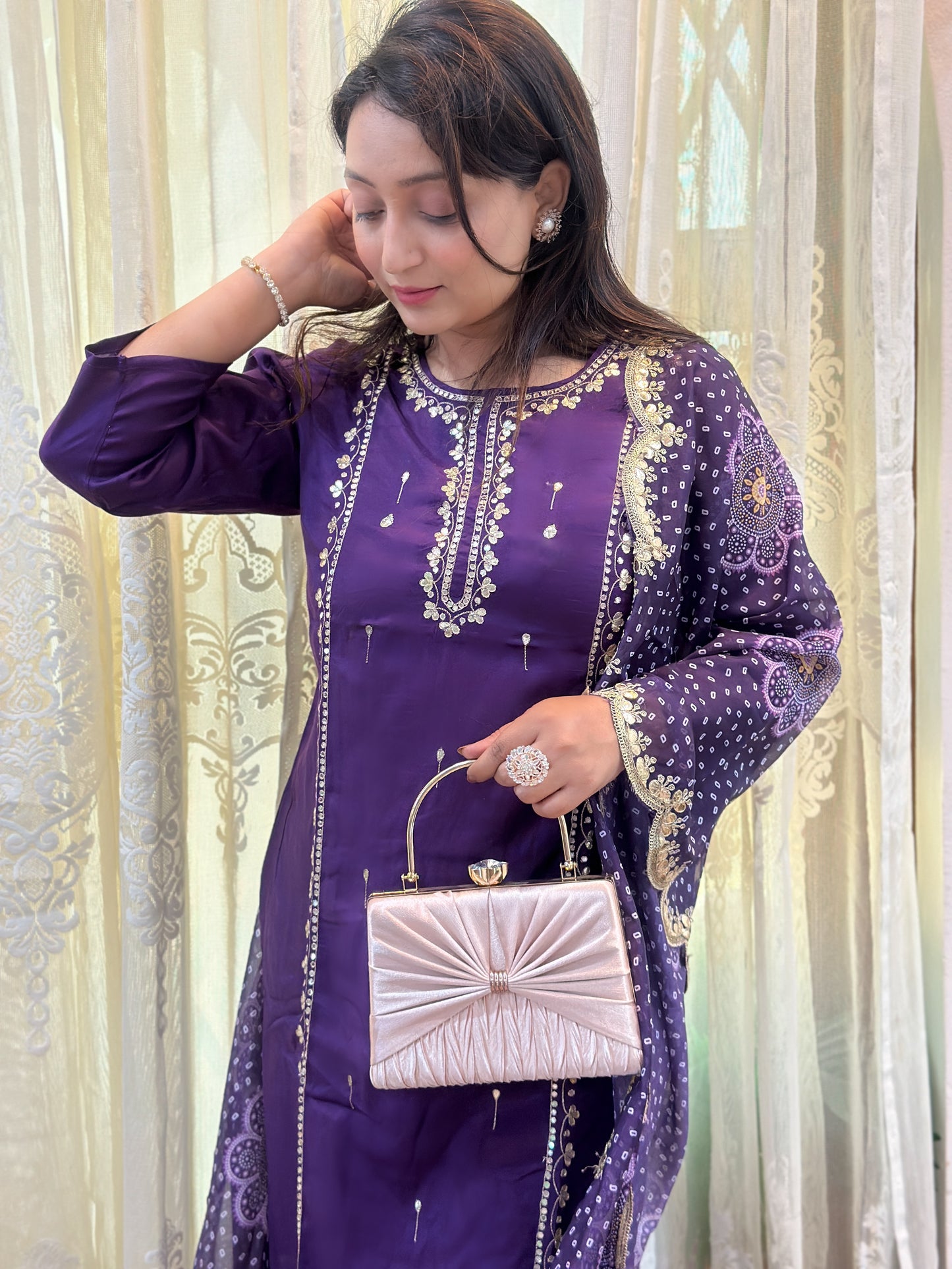 Gota patti Embroidered Kurta Set