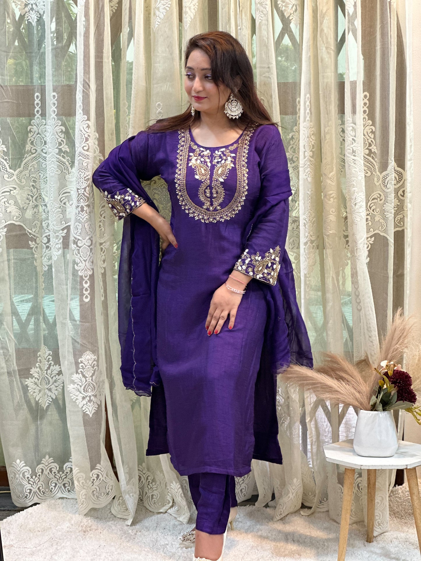 Heavy Embroidered Kurta Set