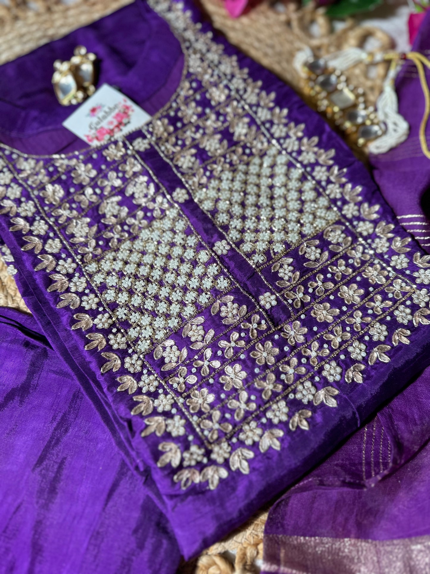 Embroidered Silk Set