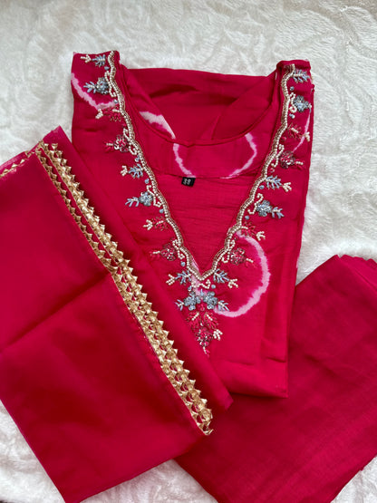 Rani Pink Silk Set