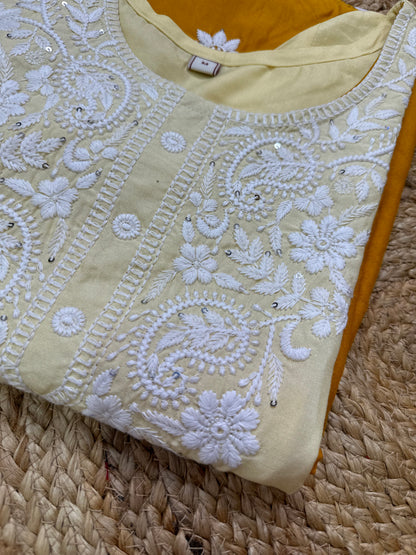 Ombré Cotton Chikankari Kurti