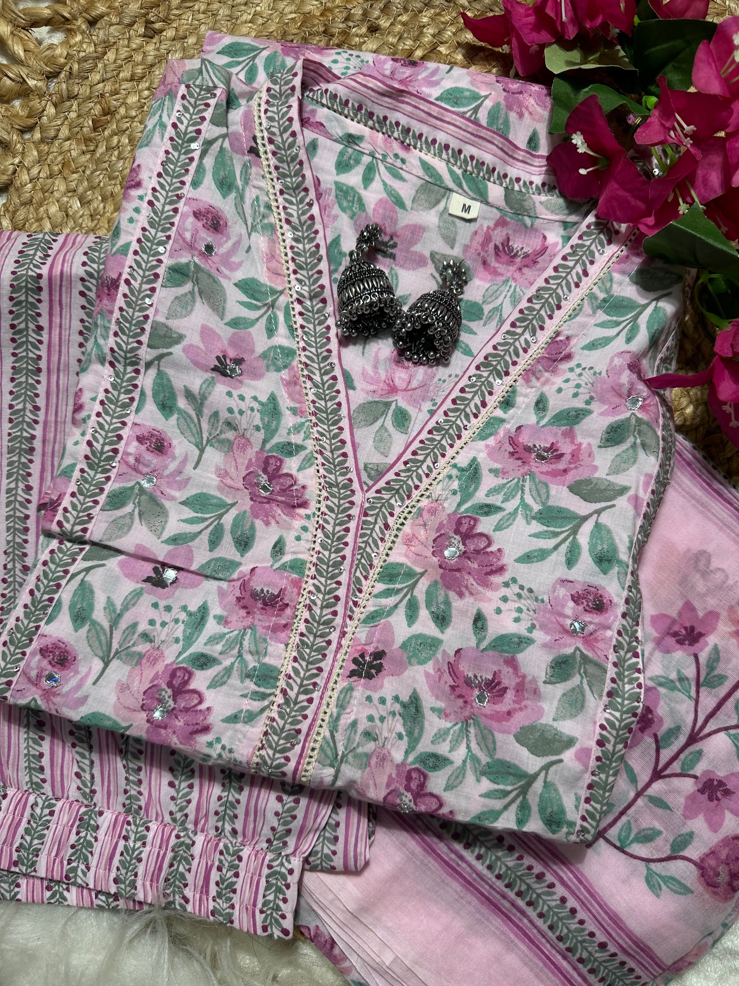 Cotton Kurti Set With Dupatta