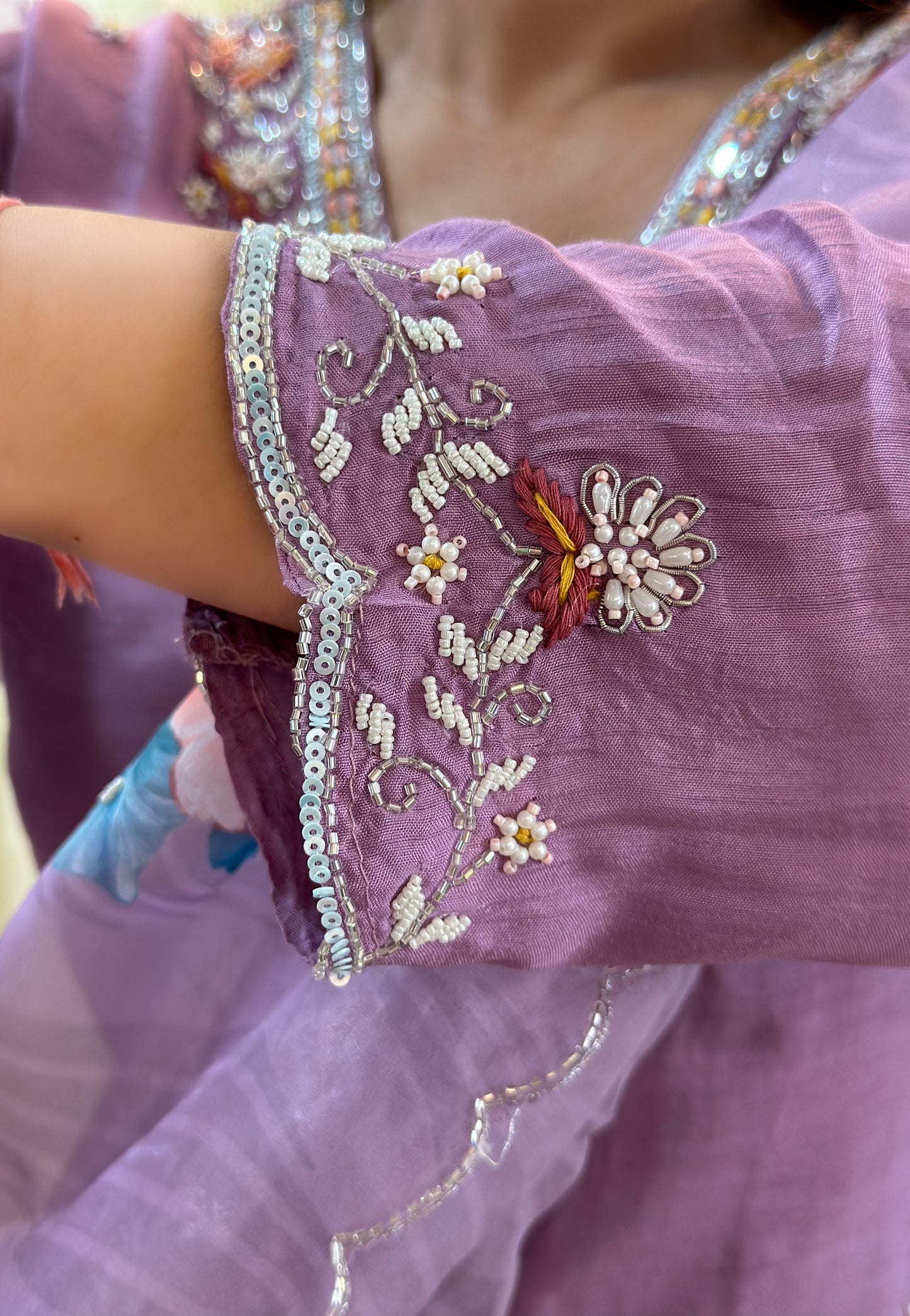 Lavish Lavender Embroidered Kurta Set