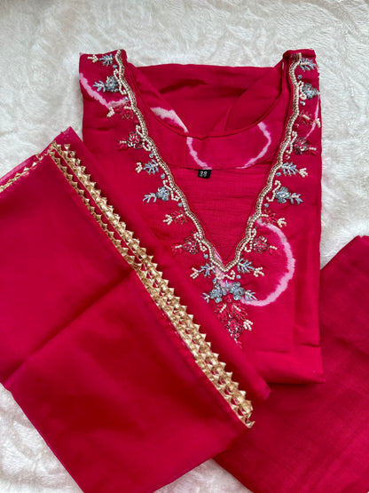 Rani Pink Silk Set