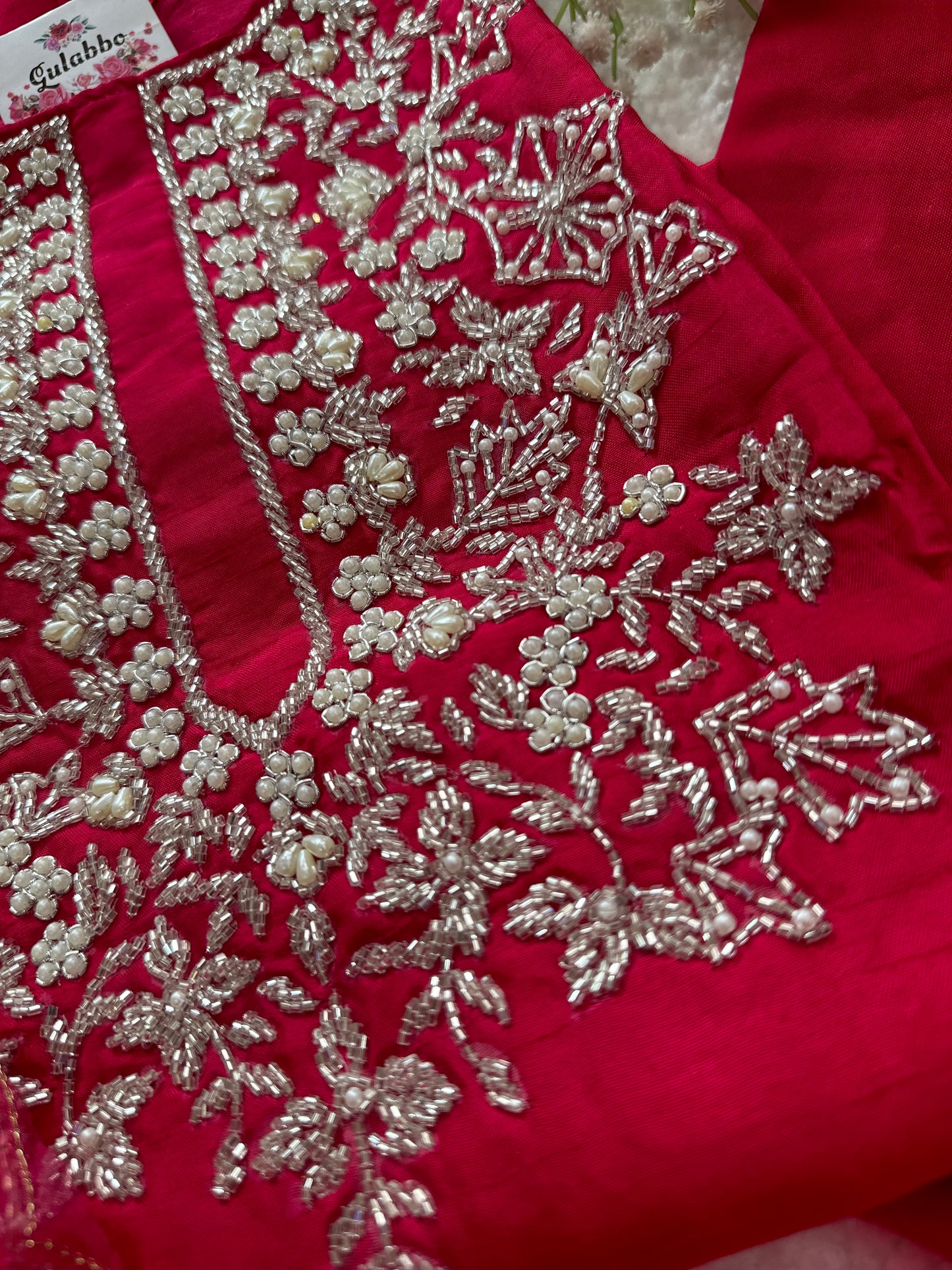 Hand Embroidered Silk Set