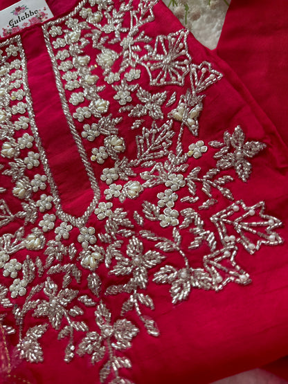 Hand Embroidered Silk Set