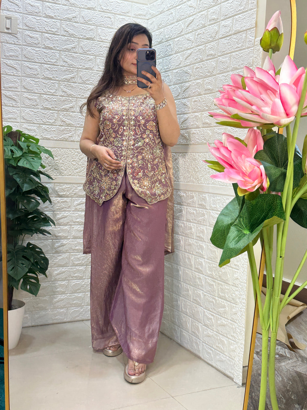 Beautiful And Comfy Embroidered Indo-western