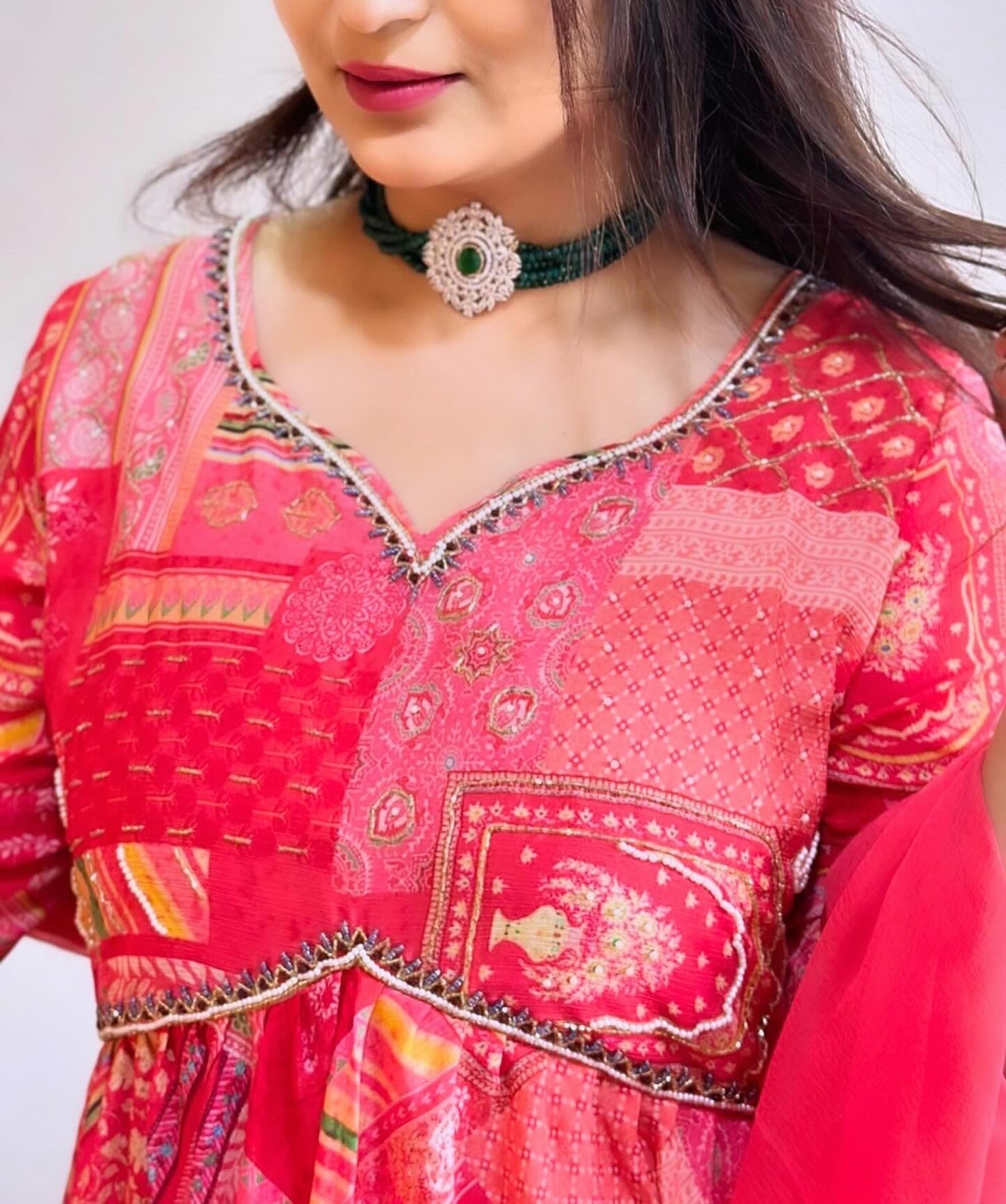 Muslin Anarkali With Alia Cut