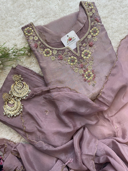 Elegant Tissue Silk Kurta Set