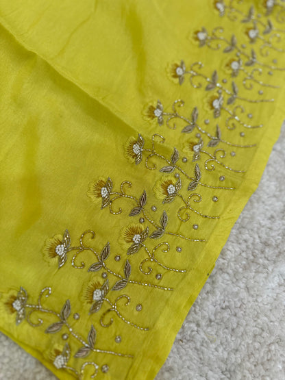 Lemon Embroidered Kurta Set