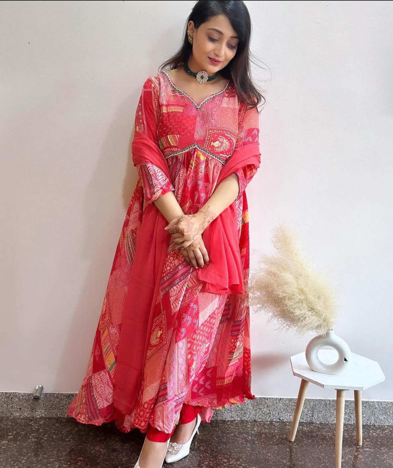 Muslin anarkali with Alia cut