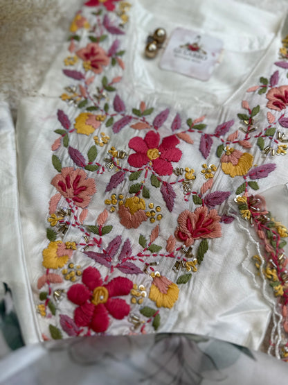 White Embroidered Set