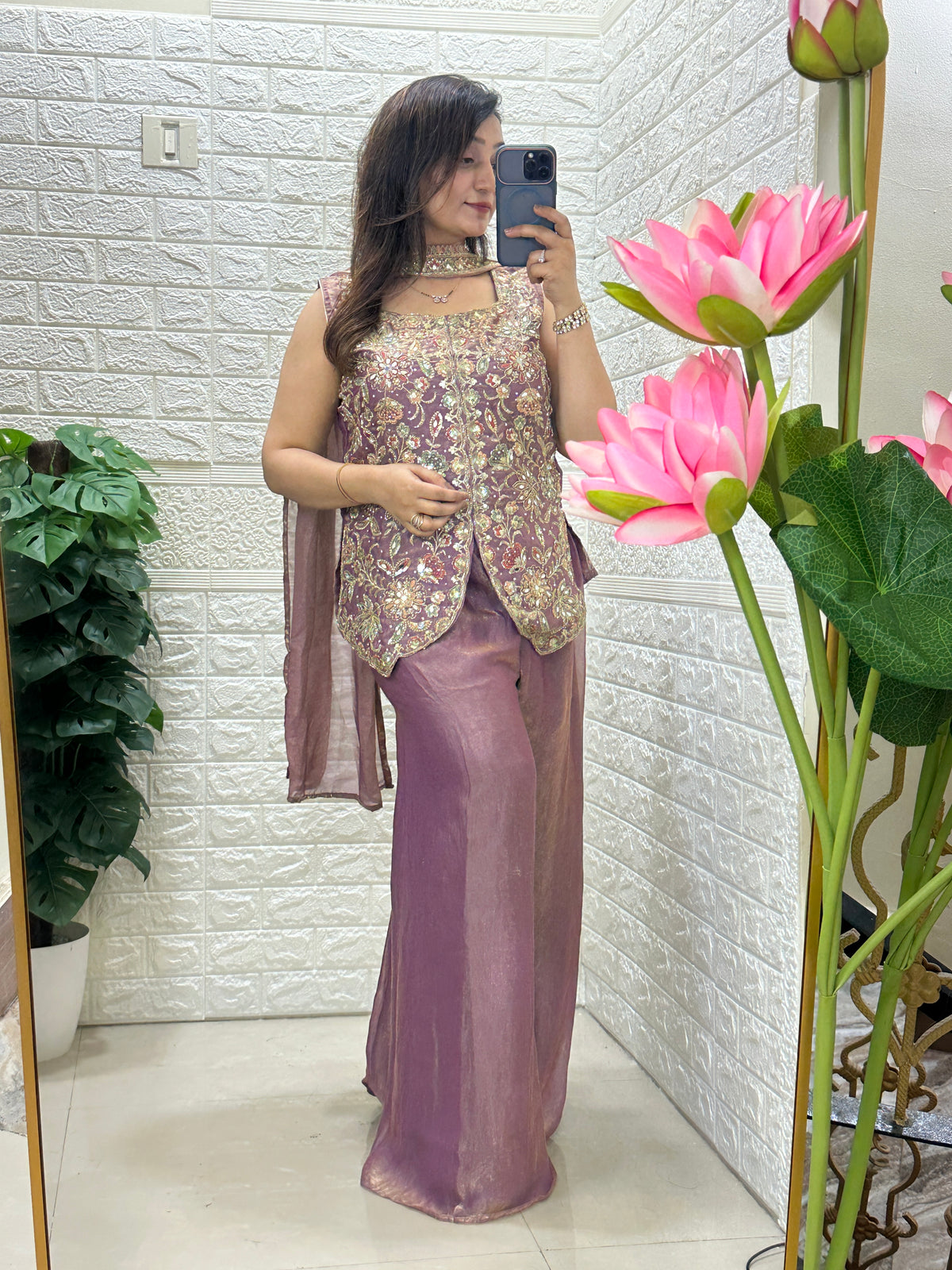 Beautiful And Comfy Embroidered Indo-western