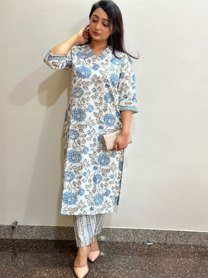 Cotton Kurta Pant Set