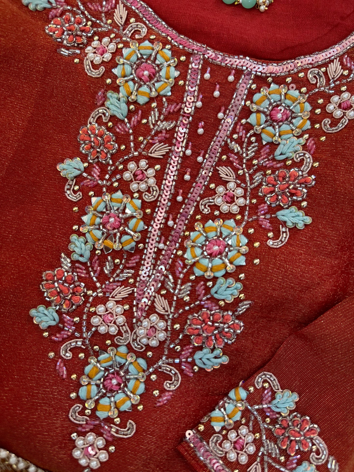 Tissue Silk Embroidered Kurta Set