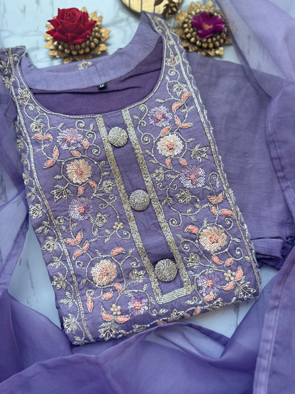 Lavender Heavy Silk Set