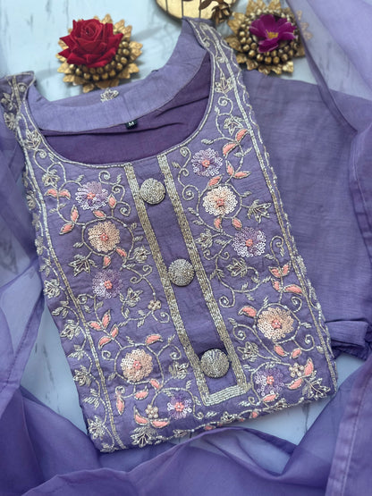 Lavender Heavy Silk Set