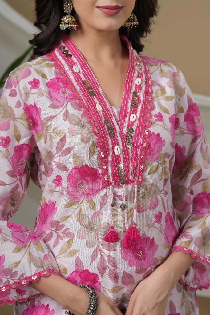 Designer kurti with Afghani pants